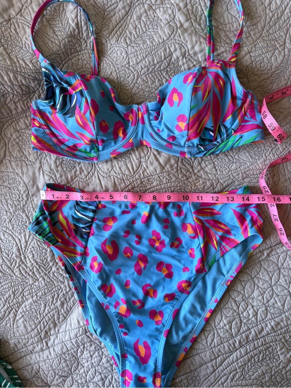 Tabitha Brown X Target Tropical/Leopard Bikini L